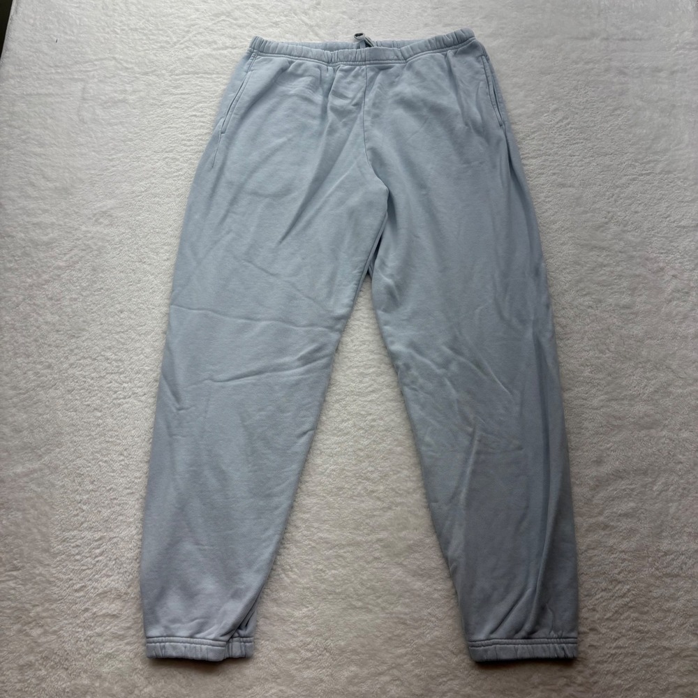 SKIMS Cotton Fleece Jogger Light Blue Mineral Wash Sweatpants Large